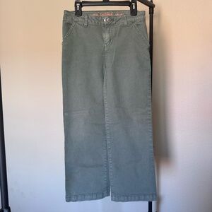 Girls Cat and Jack green wide leg pants